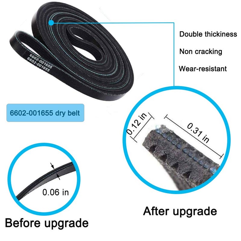 Monkemon Upgraded Pulley Belt Parts for Samsung Dryer, 6602 001655 Dryer Belt and DC93-00634A Idler Pulley [Enhanced ],DC61-01215B Tension Spring,Replacement dv45h7000ew,dv48h7400ew,dv42h5000ew,dv48j7700ew - Image 4